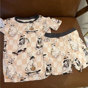 Fletch Easter bamboo shorty set